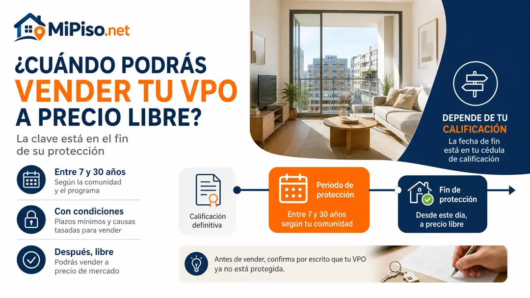 Cuánto dura la protección de una VPO en cada comunidad, desde cuándo se cuenta y si puedes venderla antes.