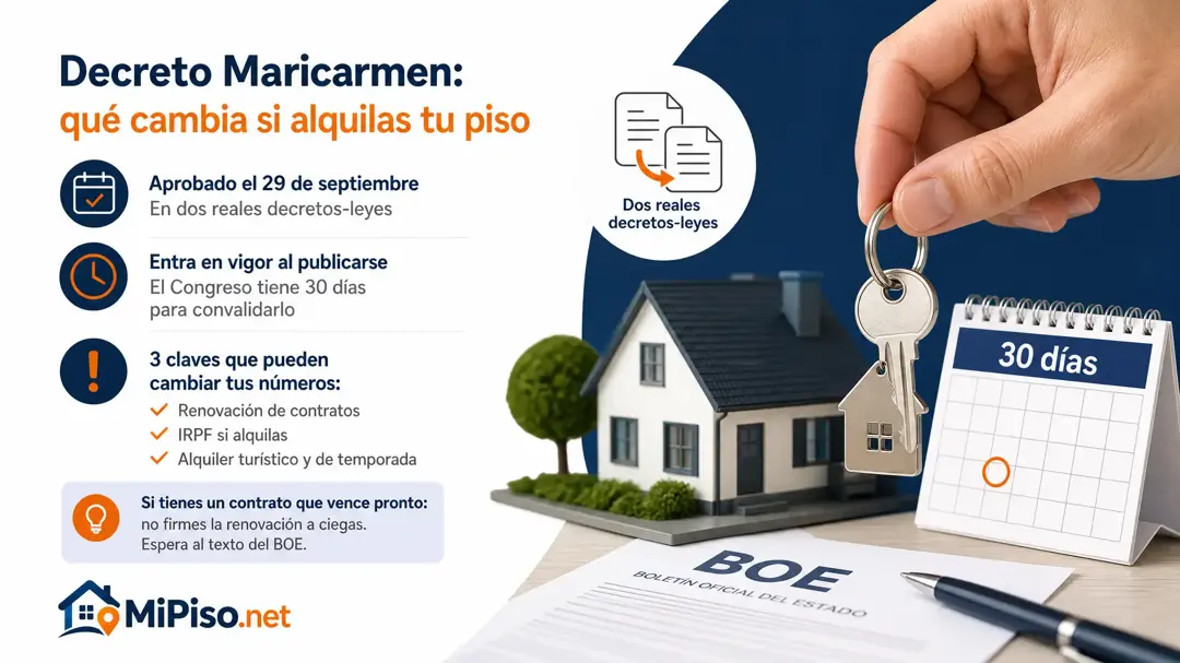 El Gobierno aprobó el 6 de octubre los RDL 28 y 29/2026: prórroga de dos años, tope del 2 % y, desde el 15 de noviembre, renovación por cinco años.
