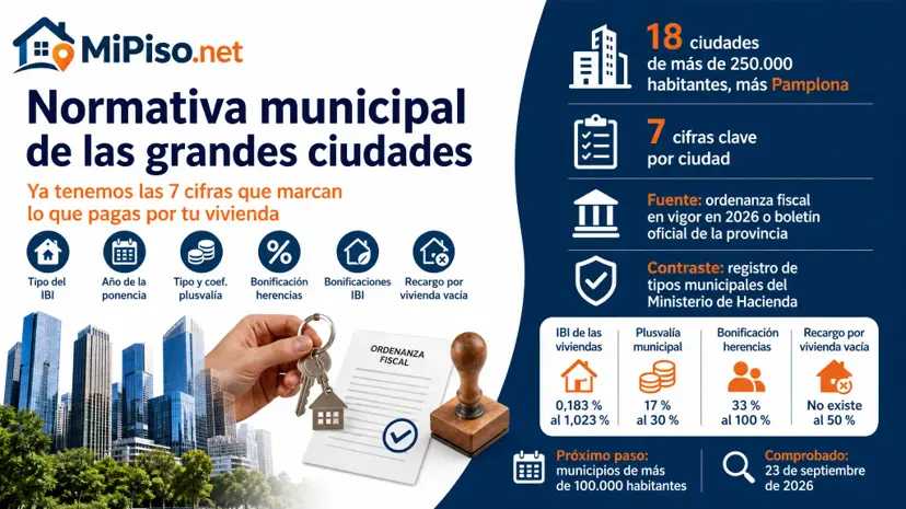 Hemos leído las ordenanzas fiscales de las 18 ciudades de más de 250.000 habitantes. Qué hemos encontrado y qué cambia.