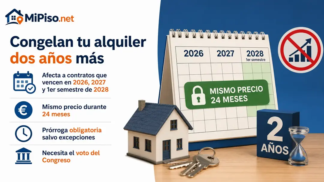 El RDL 29/2026 recupera desde el 8 de octubre la prórroga de dos años para alquileres que venzan antes de 2029. Cuándo puedes negarte y qué te cuesta.