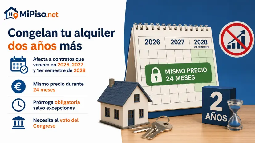 El RDL 29/2026 recupera desde el 8 de octubre la prórroga de dos años para alquileres que venzan antes de 2029. Cuándo puedes negarte y qué te cuesta.