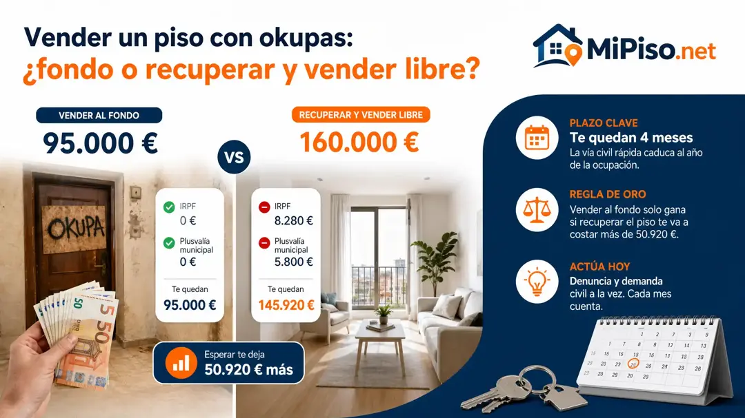 Sí, a un fondo, pero desde el 8 de octubre de 2026 no puede pagarte menos del 70 % de su valor. Un caso en Madrid: venderlo así o recuperarlo y venderlo libre.